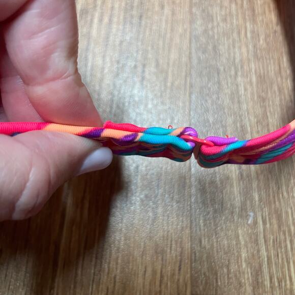 Aerie Womens Blakey Underwire Halter Bikini Bra Top Size 34A Geo Patterned Neon - Picture 7 of 7